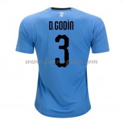 Camisetas De Futbol Baratas Uruguay 2018 Diego Godin 3 Primera Equipación..